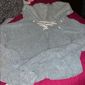 VS Pink Lace Up Hoodie